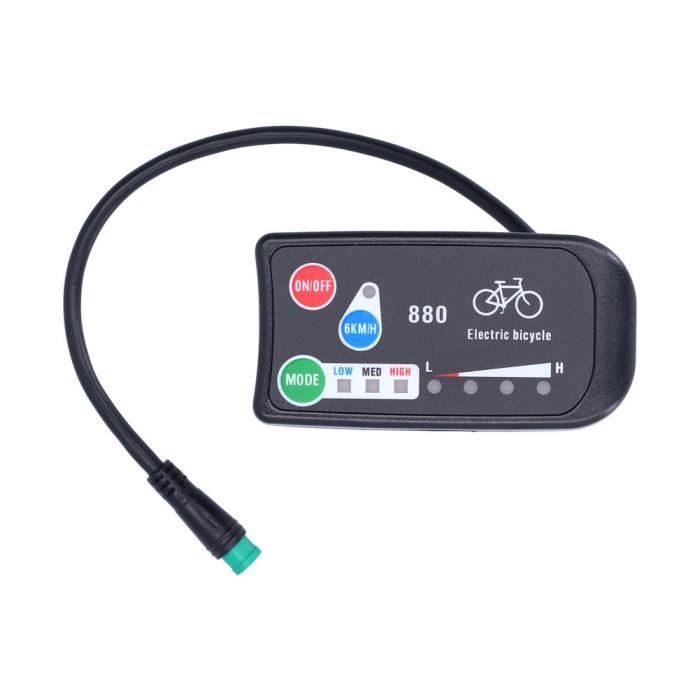 Compteur daffichage de vélo électrique Affichage pour KT‑LED880 de Vélo Électrique Indicateur dAffichage de Vélo