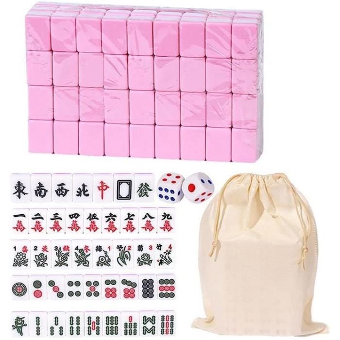 Jeu De Mahjong Miniature De Voyage - 144 Tuiles Vertes (0,9") - Version Compacte - Par KAREDA