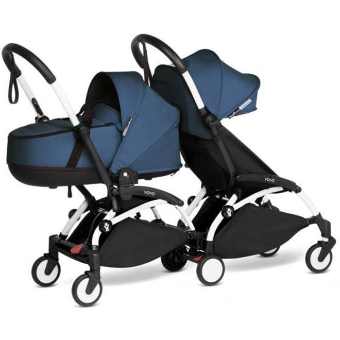 Poussette bleu et blanc outlet