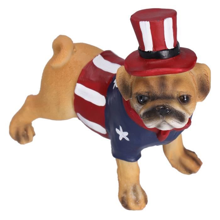 Statue Bouledogue Français En Résine – Déco Bureau, Salon, Jardin – Style Gentleman Chevalier