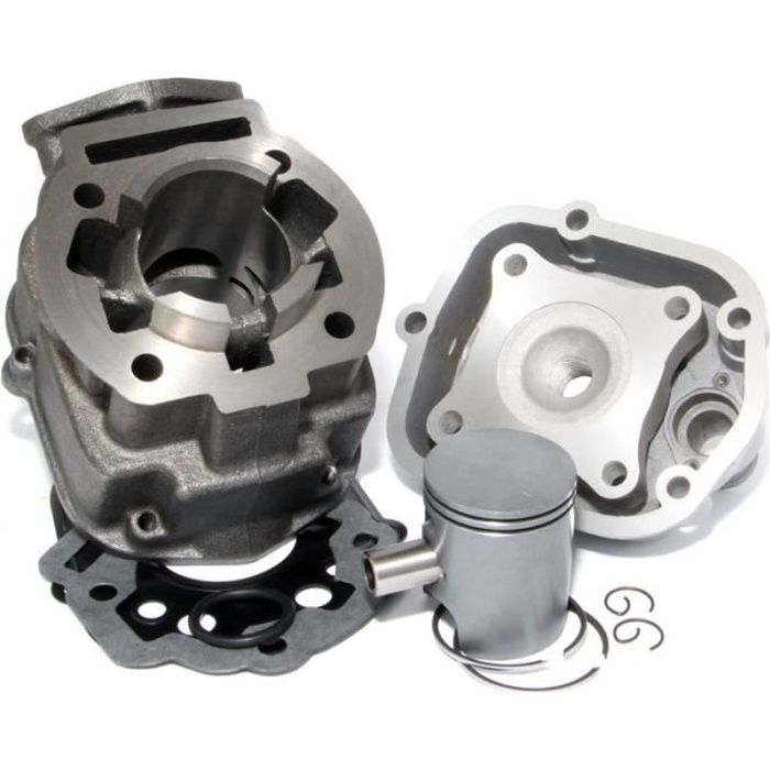 Easyboost Kit Cylindre 50 Fonte Derbi Euro 3 et 4 Culasse Piston Bi-segments Homologué CE Type Origine tous modèles D50B0 DRD Senda