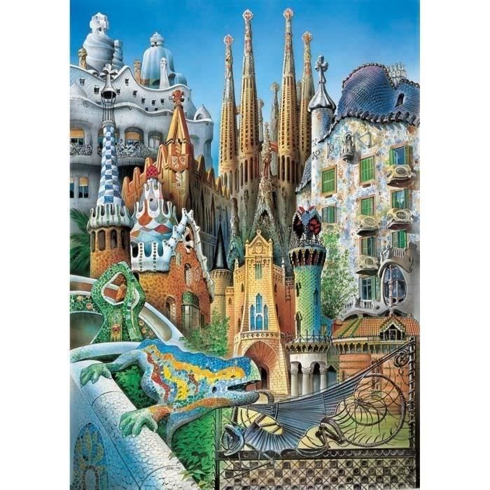 COLLAGE GAUDI - Puzzle de 1000 pièces