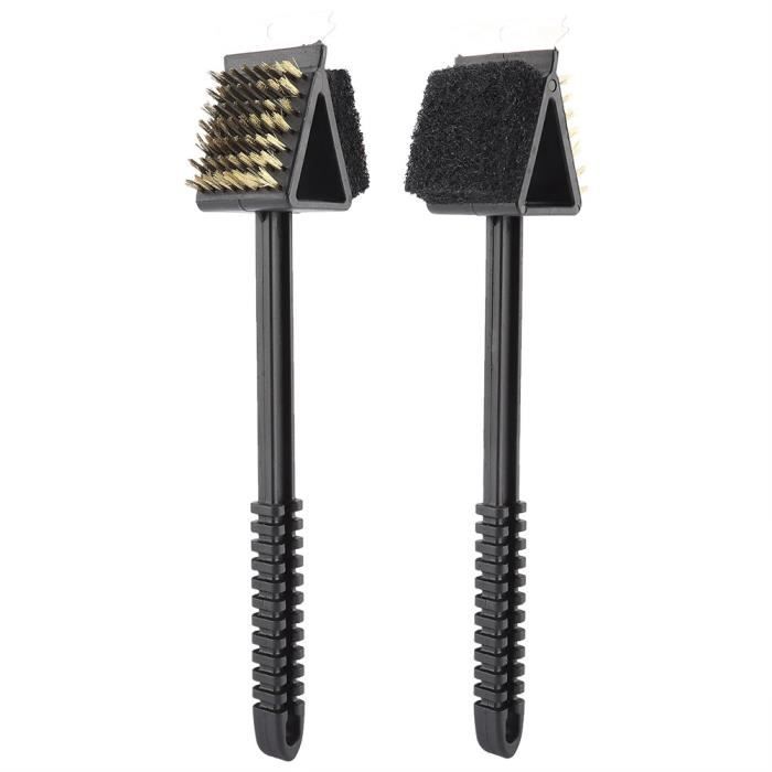 Brosse Nettoyage Gril Et Barbecue - Poignée Ergonomique, Éponge Et Matière PP - Pour Four, Camping, Cuisine Extérieure - 12