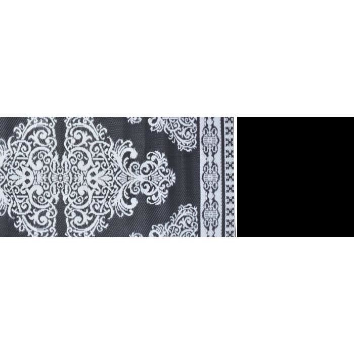 Tapis de jardin réversible motif Perse - Noir