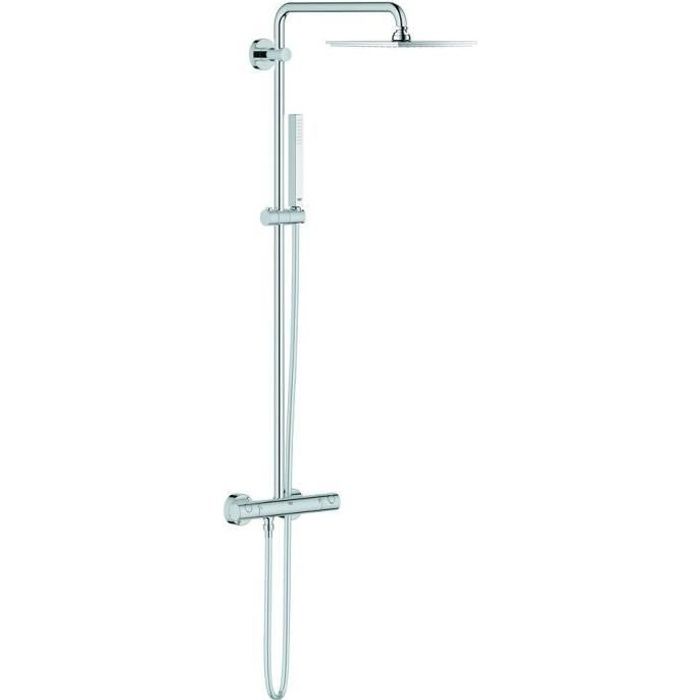 grohe colonne de douche avec mitigeur thermostatique euphoria cdiscount bricolage
