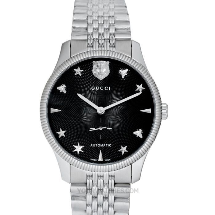 gucci  g-timeless  ya126353 *brand new* black dial men's watch genuine frees&h