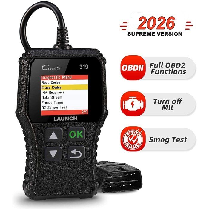 LAUNCH CR319 Outil de Diagnostic Basique OBD2 pour Lire et Effacer Les Codes d’Anomalie du Moteur avec Test de Capteur O2 / EVAP
