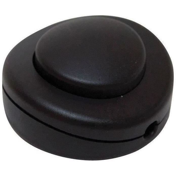 Interrupteur carré à pied - 2 A - noir