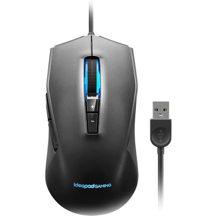 LENOVO Souris Gaming USB - Ideapad Gaming M100 RGB - 1600 DPI - Boutons tranche gauche / Changement de DPI