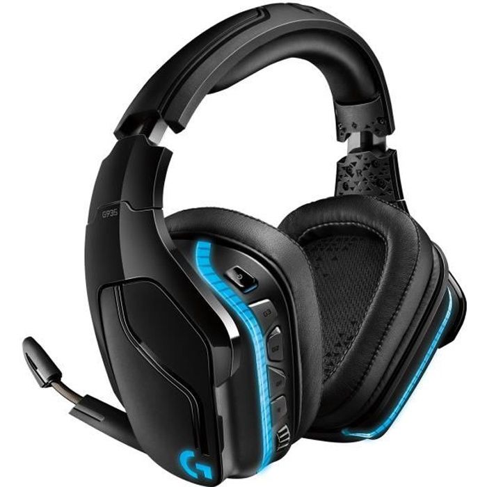 Logitech-Casque de jeu sans fil Bluetooth G435, casque avec microphone  intégré, compatible avec le son surround 7.1, jeux et musique