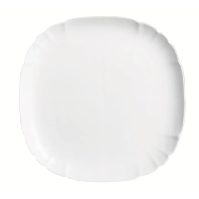 Luinarc 9211899 Lot de 6 Assiettes à Dessert Sixties Opale Rouge/Blanc