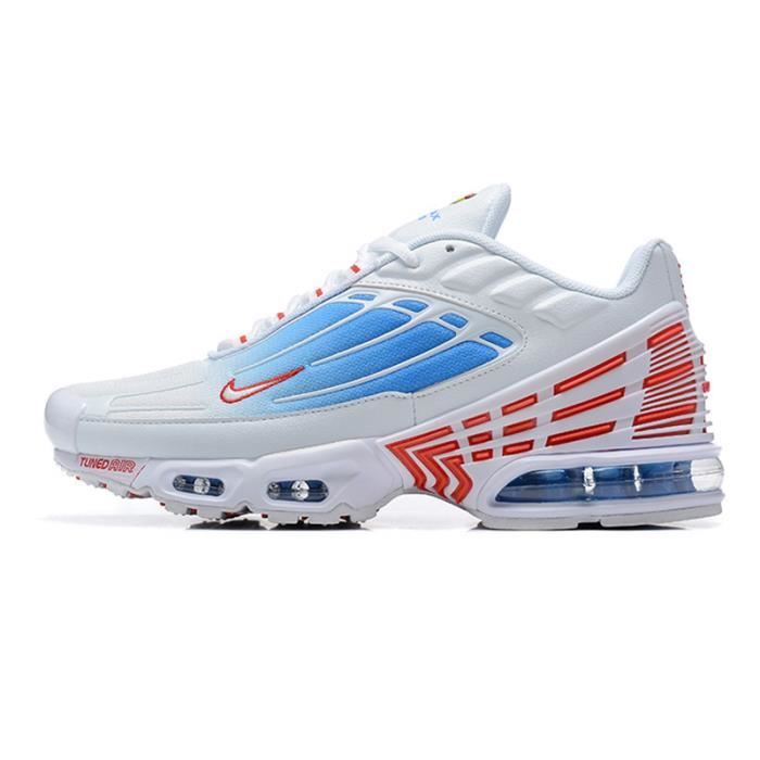 NIKE AIR MAX TN Plus 3 chaussures de course Blanc bleu rouge Cdiscount Chaussures
