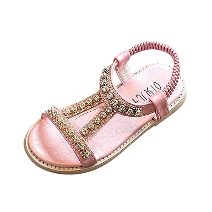 Summer Kids Bebe Filles Sandales Cristal Plage Sandales Princesse Romaine Chaussuresrose Rose Achat Vente Sandale Nu Pieds Cdiscount