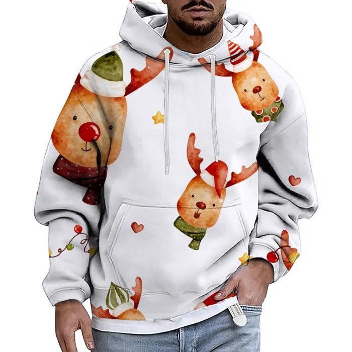 Sweat-shirt Homme Manches Longues VERAVANT - Matière Tricot Jacquard - Style Décontracté Et Confortable