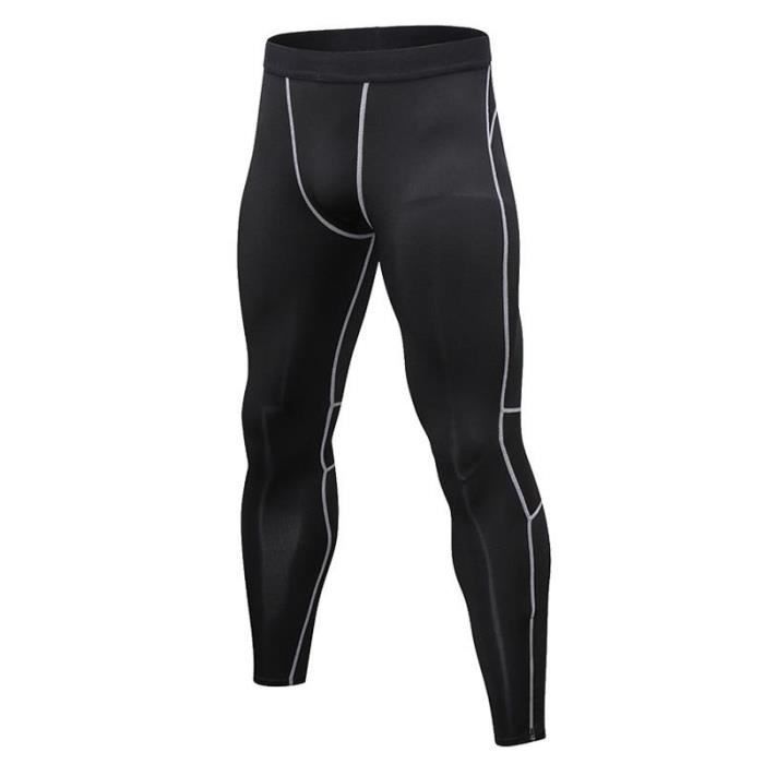 Legging de Sport Homme Compression Stretch Fitness Collant Running Sechage Rapide Noir Gris Cdiscount Sport