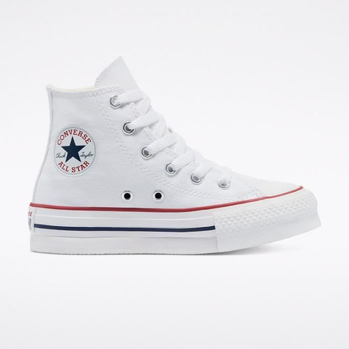 Converse blanche top haute solde
