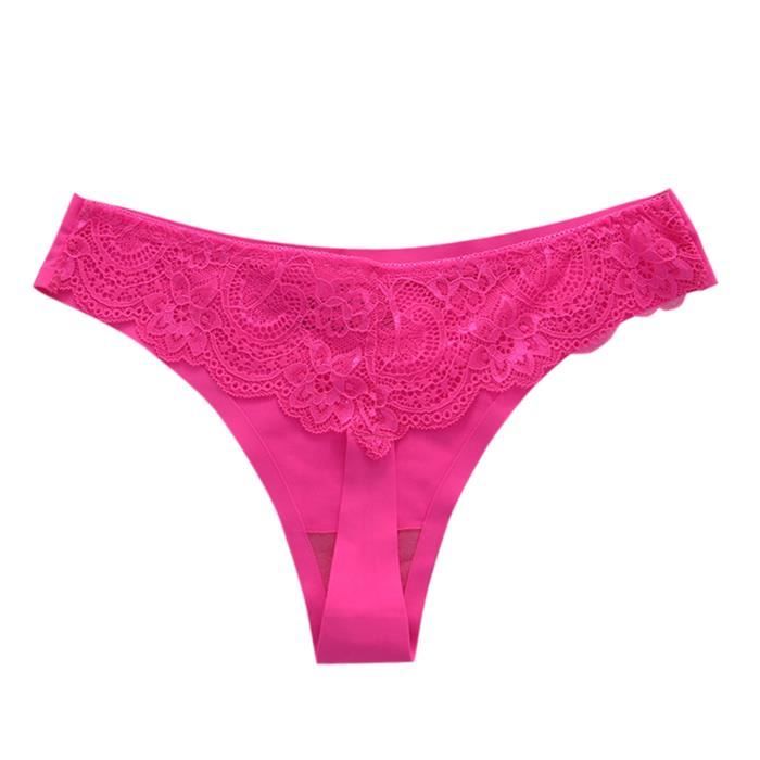 String Tanga Pour Femme grande taille fleur dentelle Rose Rose Cdiscount Pret a Porter