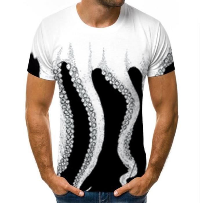 T-shirt manches courtes imprimé - Tee-shirts - Homme