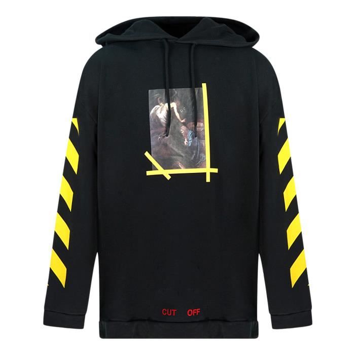 Off white hoodie zwart Clearance