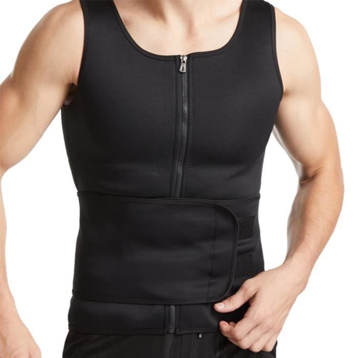 Gilet Gainant Amincissant En Néoprène Pour Homme, Style Sauna Avec Fermeture Eclair 90736865