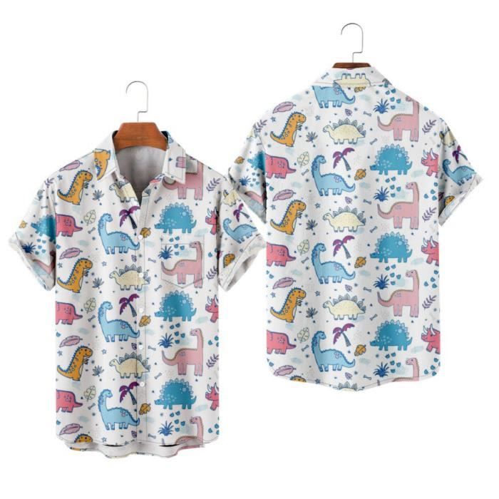 Ensemble Jogging Homme 2 Pièces Été Hawaiien - T-Shirt Manches Courtes Imprimé Et Short, Tenue Sport Chic