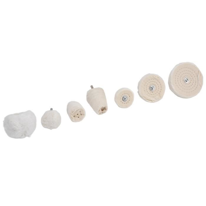Aobetak Kit De 6 Roues De Polissage Pour Perceuse | Tampons Pour Voiture, Métal, Inox - Adaptateur 6.35mm