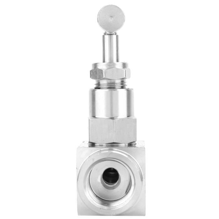 Valve à Aiguille Droite Acier Inoxydable 1/2'' - Filetage BSPP Femelle - Eau, Gaz, Huile