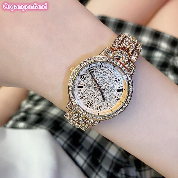 Montre avec top des diamants