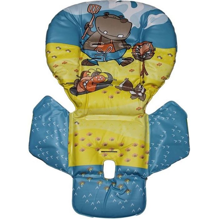 Housse Chaise Haute Prima Pappa Peg Perego Hippo Jaune - Bébé - Réglable - 6 mois à 3 ans - 15 kg - Jaune