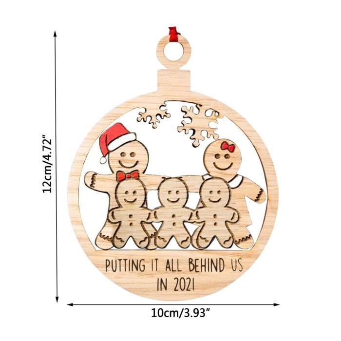 Décoration Noël Bonhomme En Pain D'épices Peluche - 15x7 Cm, Avec Lanière, Pour Sapin Ou Déco Murale