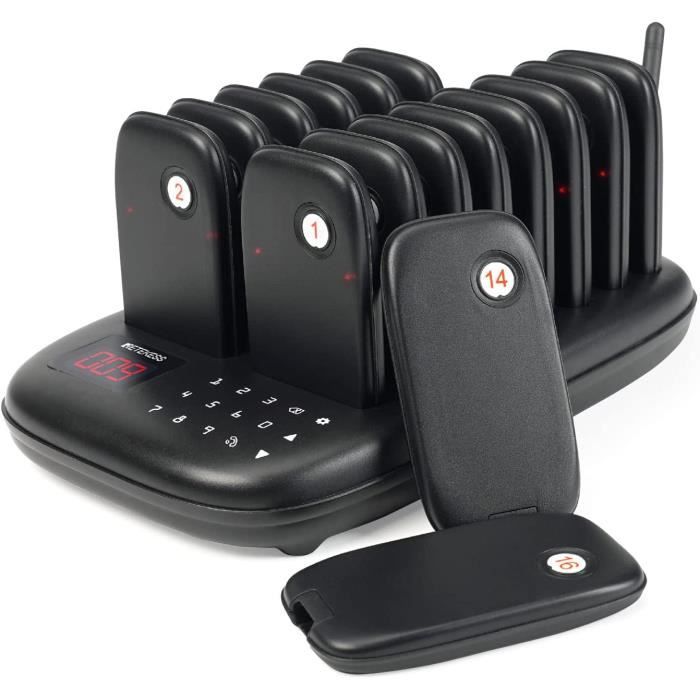 Retekess TD175 Système d'Appel sans Fil - Bipeur Restaurant - Vibration -  Prêt À l'emploi sans Appairage - 7 Modes d'Appel - 500M - Cdiscount  Téléphonie