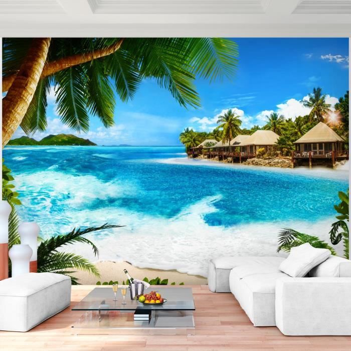 Papier Peint - Palmy Beach 300x250cm - Intissé main image 1