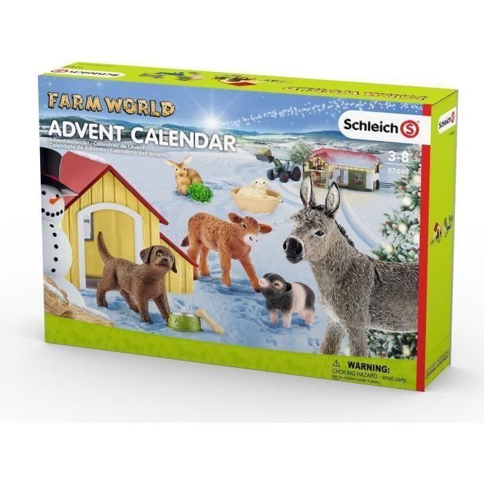 SCHLEICH Calendrier De L'Avent Ferme 2017 - Cdiscount Jeux - Jouets