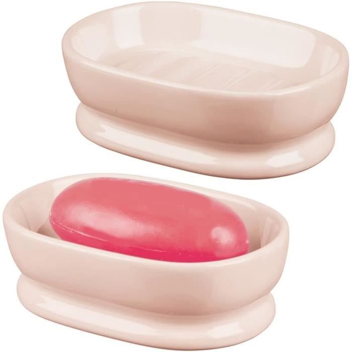 Lot De 2 Porte-savons Avec Couvercle - Porte-savon Douche Avec Drainage Pour Salle De Bain & Cuisine