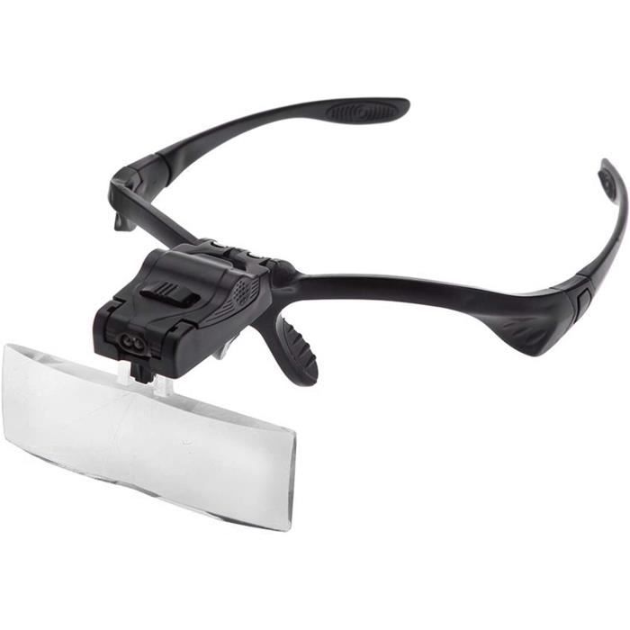 Loupe Mains Libres Avec Lumière - Grossissement 10x - Col De Cygne Flexible - Pour Lecture, Couture, Réparation - Idéal Personnes âgées