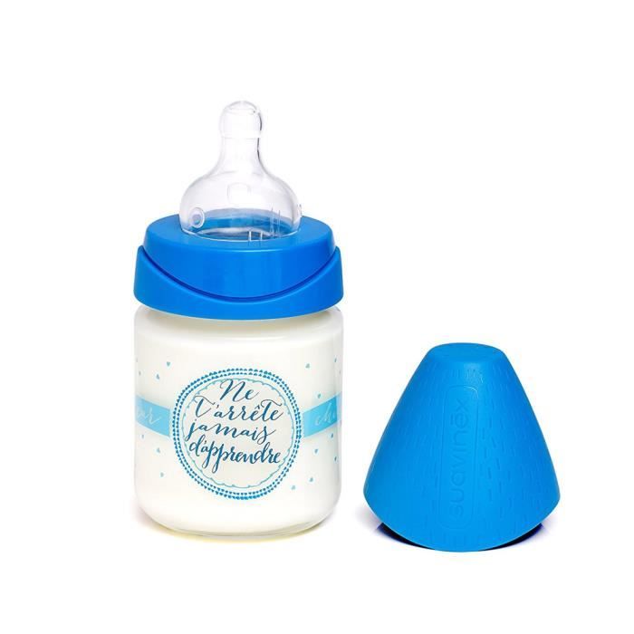 Biberon Verre 1 Ml Meaningfull Life Bleu Fonce Suavinex Cdiscount Puericulture Eveil Bebe