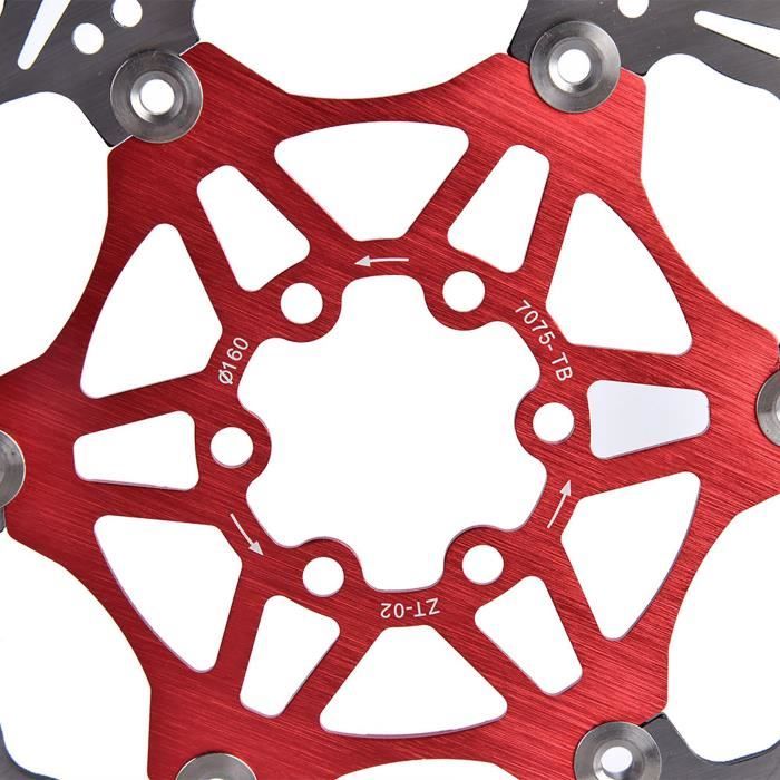 Disque De Frein Flottant VTT 160 Mm – Acier Inoxydable, 6 Trous, Dissipation Thermique – Plusieurs Couleurs