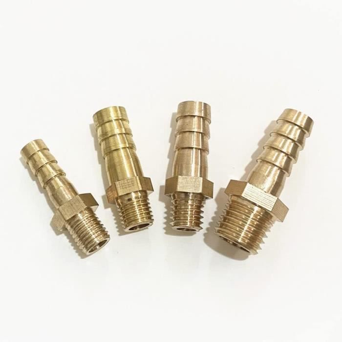 Lot 3 Raccords Réducteurs Barbes 10mm X 4mm Pour Tuyau - Neuf
