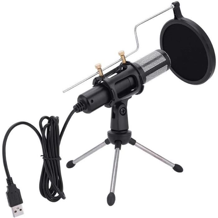 Microphone USB Pour Ordinateur De Bureau, Micro Directionnel à 360 Degrés Plug&Play, Micro Léger Et Portable Avec Une Large Compatibilité Pour Le Streaming, L'enseignement En (3,5 Mm