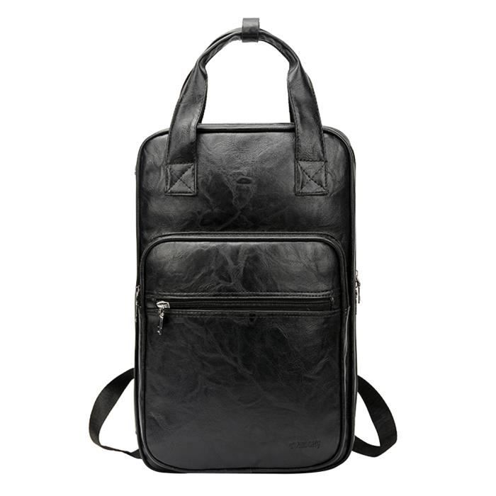 Sac à Dos Femme élégant En Nylon Et Cuir PU - Noir - 28x24x11 Cm - Antivol, Bandoulière Réglable - Pour Travail, Voyage