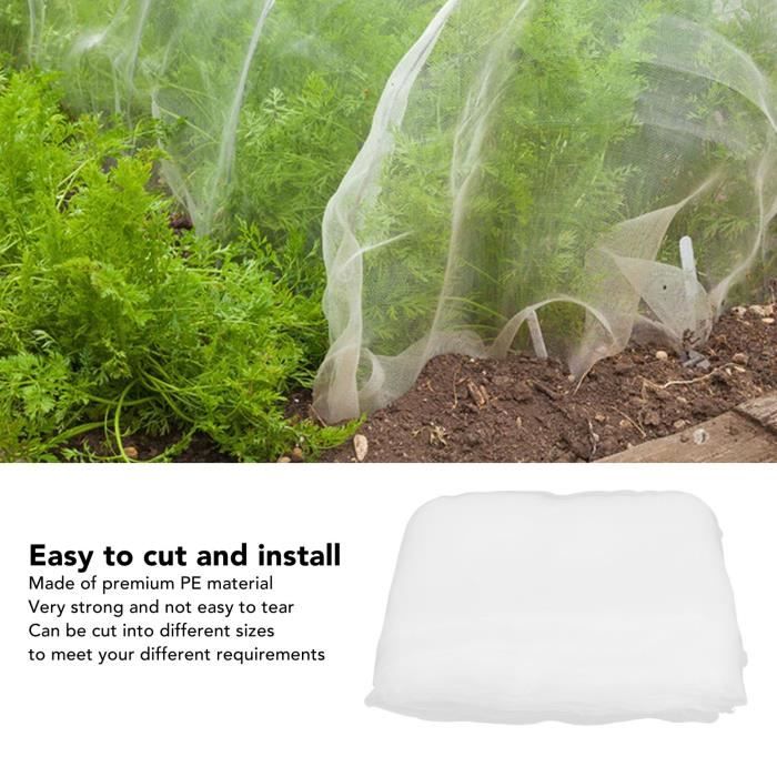 DUO Filet de protection anti-insectes en maille fine pour jardin, serre,  plantes, fruits, fleurs, cultures 2x5m Excellent