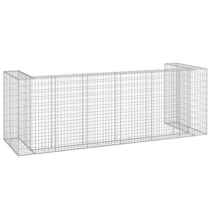 Mur De Gabion Acier Galvanisé 630x30x50 Cm - Pour Clôture, Décoration, Soutènement - Structure Alvéolée
