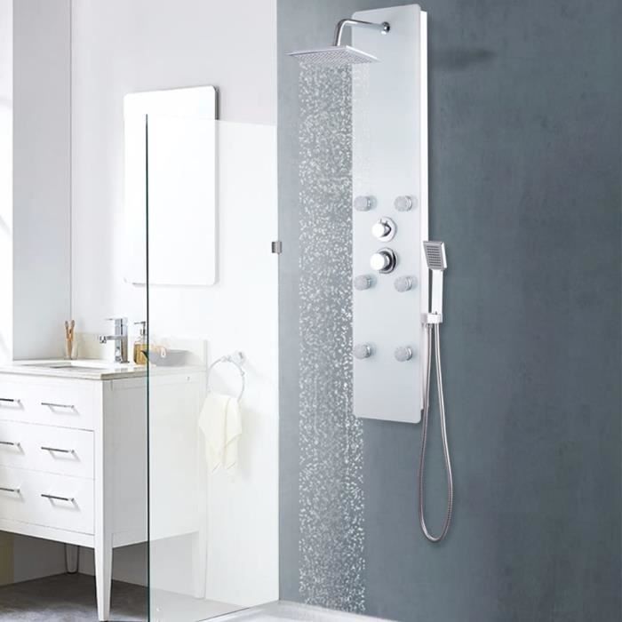 vidaXL Panneau de douche Verre 25 x 44 6 x 130 cm - vue 2