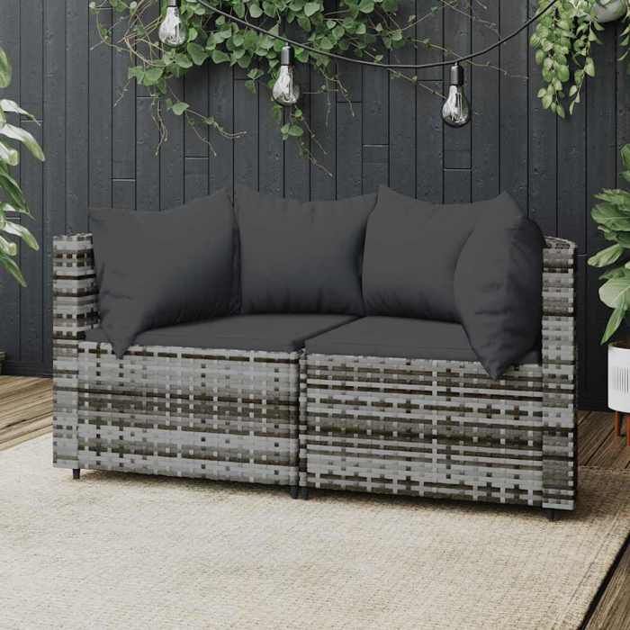 vidaXL Canapés d'angle jardin - vue 4
