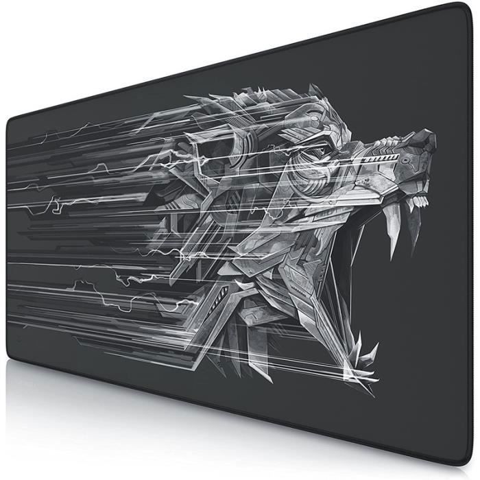 Tapis de Gaming YIKXIULF 900 x 400 mm Antidérapant Ultra Lisse Lavable