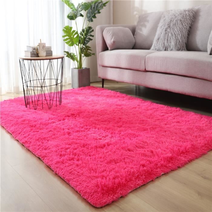 Tapis Shaggy Gris Clair 160x230 Cm – Salon, Chambre – Poils Longs