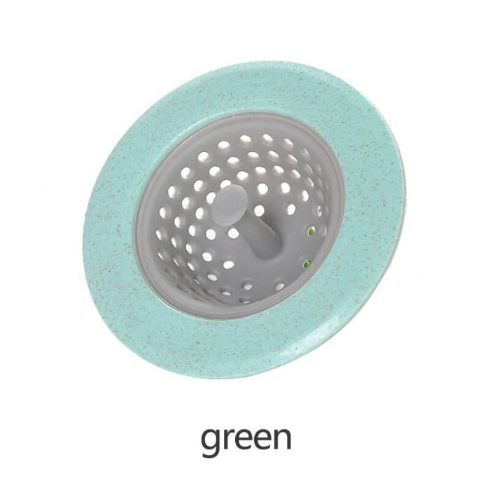 Passoire à Bouton Pression Pour évier De Cuisine - Suspension Clipable, Design Compact - Couleur Verte, Lot De 2