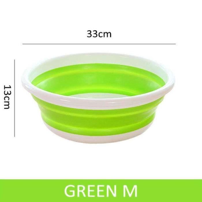 Lavabo Pliable Silicone Avec Trou De Suspension - Léger, Portable, Pour Camping, Pique-nique, Extérieur