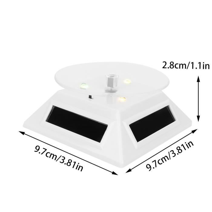 Support d'affichage LED rotatif à 360° avec 80 secondes par tour, chargement USB, lumières LED – pour tasses, cryst – Base lumineuse LED pour