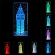 Chambre Décor De Chevet 3D Big Ben Nuit Lumière Colorée Bâtiment Londres Elizabeth Tour Lampe de Table Bébé Sommeil Éclairage Cadeau-1